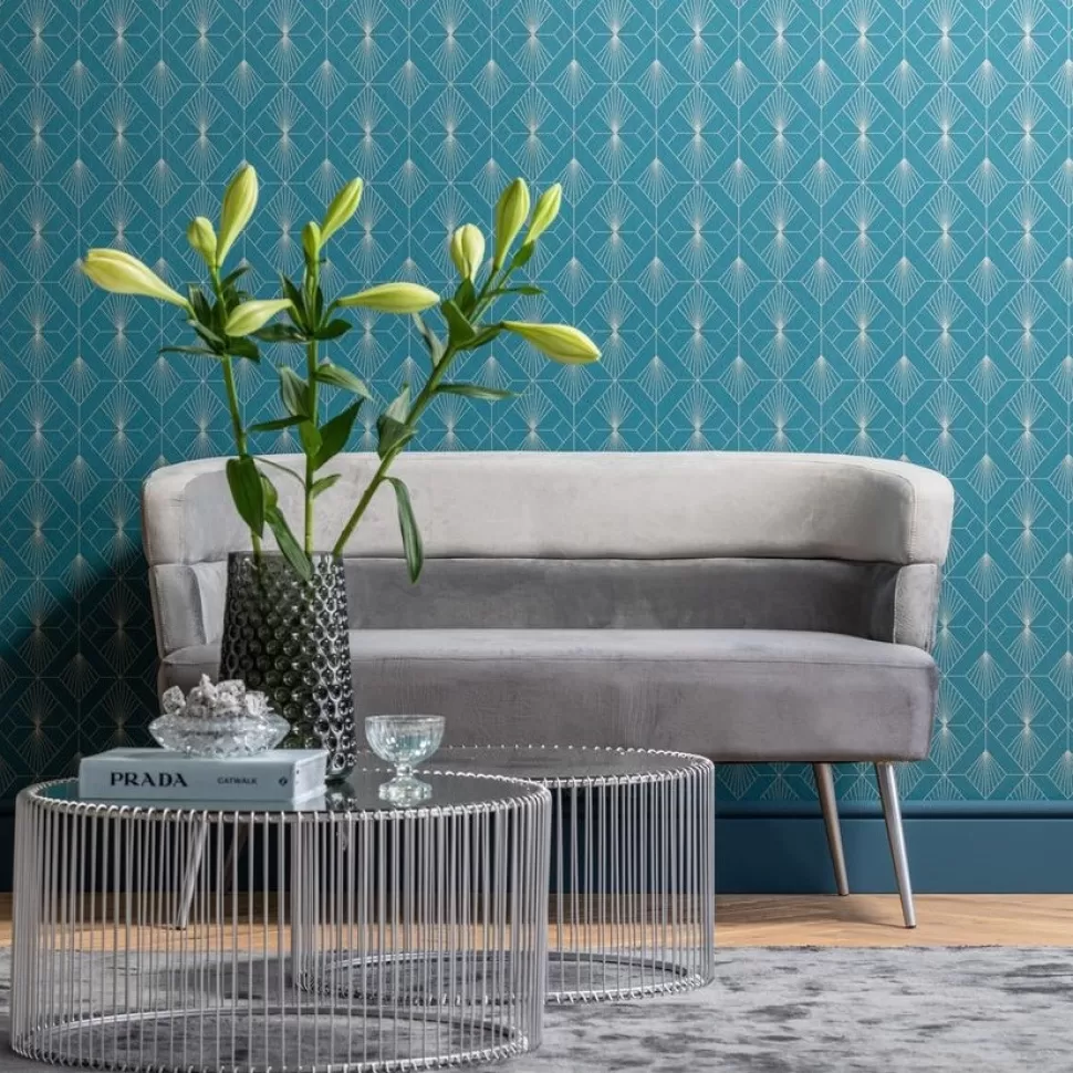 Sofy-KARE Design Sofa Sandwich 2 Os. 125 Cm Szara