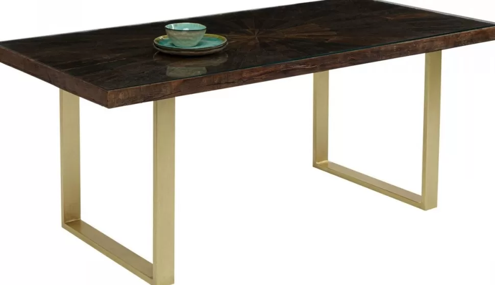 Stoły-KARE Design Stół Conley 180x90 Cm Nogi Mosiężne