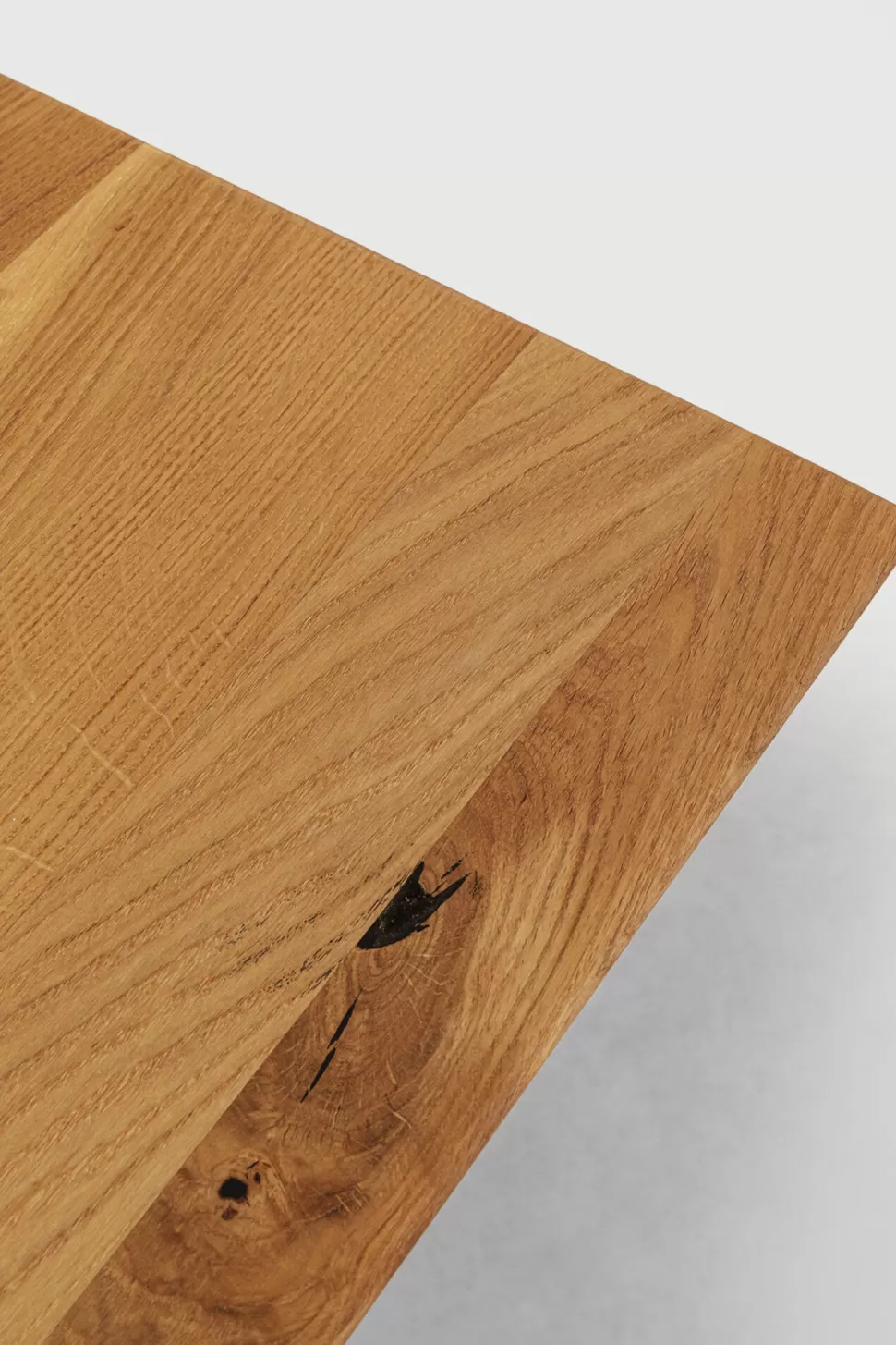 Stoły-KARE Design Stół Do Jadalni Blat Drewno Dębowe Olejowane Nogi Krzyżowe Czarne Stalowe 200x100 Cm