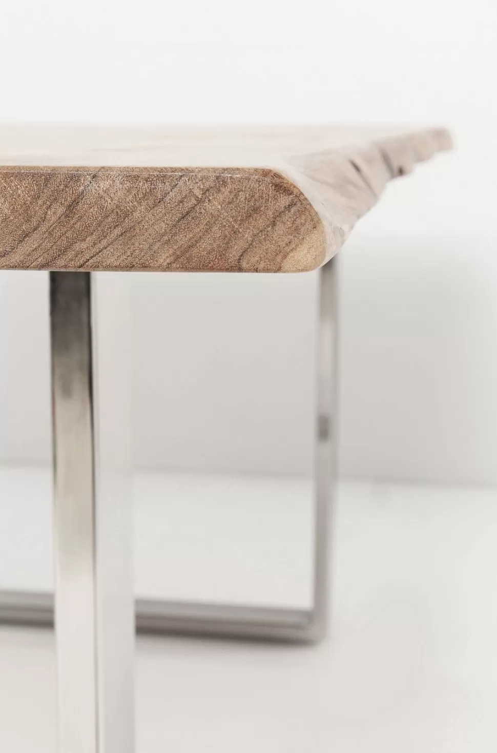 Stoły-KARE Design Stół Do Loftu 6-8 Osobowy Blat Z Drewna Akacjowego Nogi Czarne Stalowe 180x90 Cm