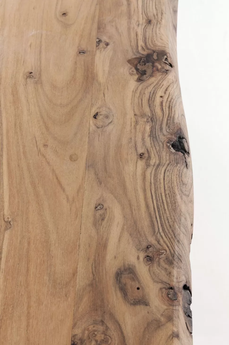 Stoły-KARE Design Stół Do Loftu 6-8 Osobowy Blat Z Drewna Akacjowego Nogi Czarne Stalowe 180x90 Cm