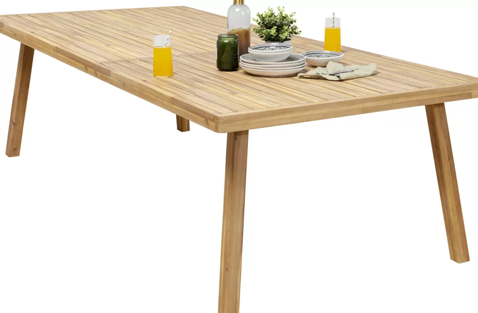 Stoły-KARE Design Stół Ogrodowy Z Drewna Akacjowego Woskowany 160x80 Cm