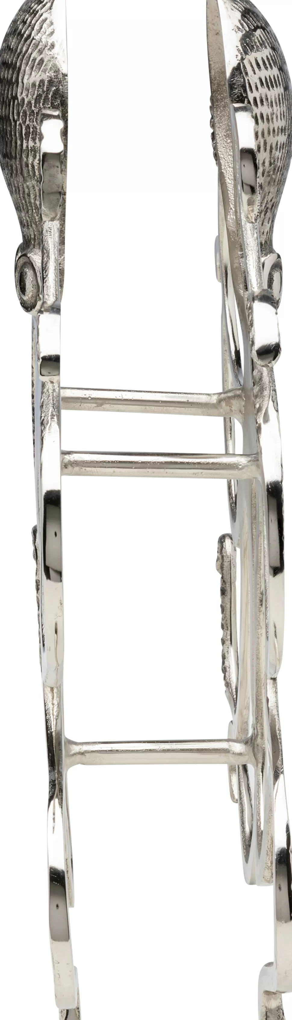 Stojaki Na Wino-KARE Design Stojak Na Wino Srebrny Z Aluminium Kształt Ośmiornicy 44x49 Cm