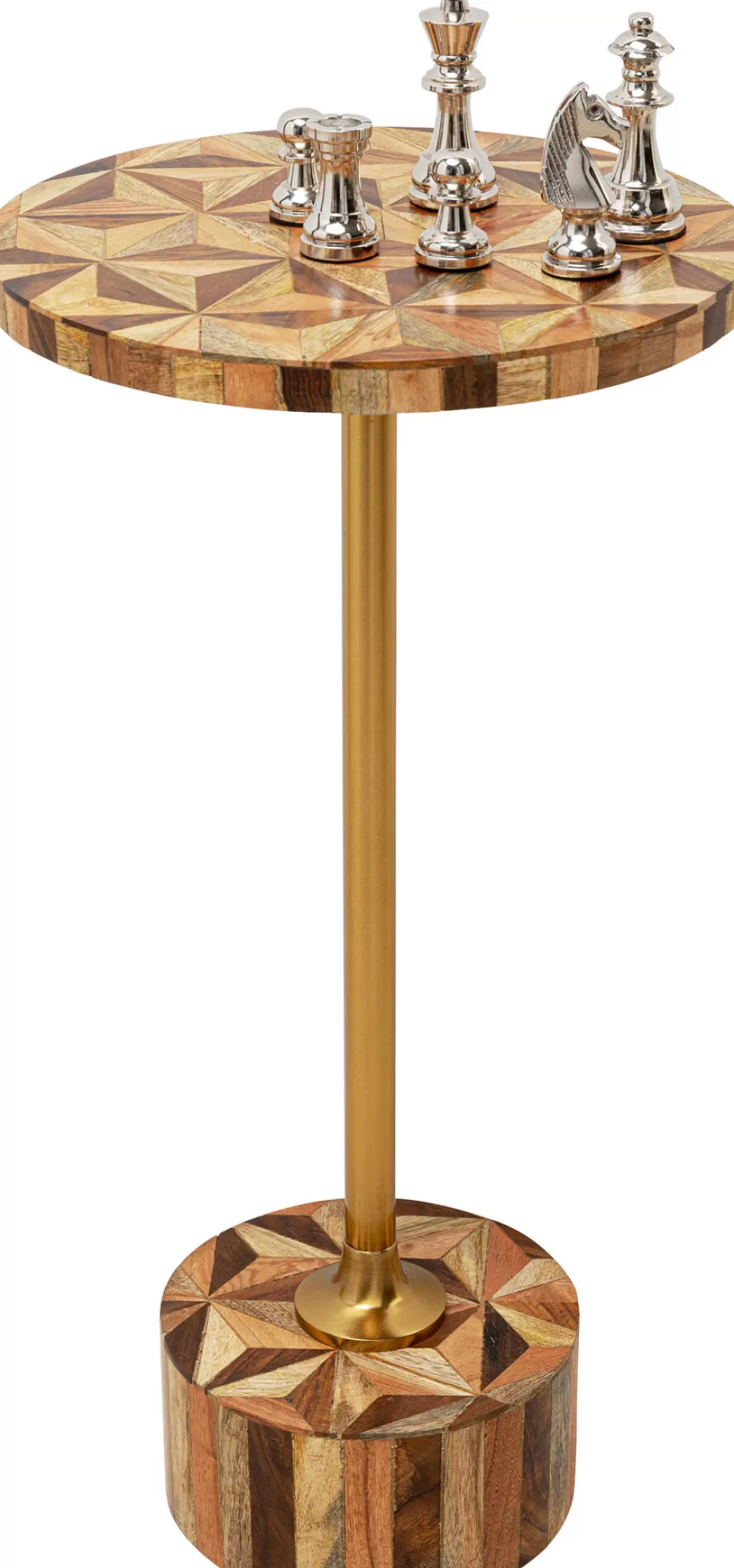Stoliki Kawowe-KARE Design Stolik Domero Geo Ø25xH50 Cm Brązowo-naturalny