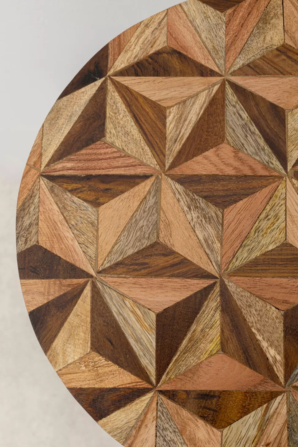 Stoliki Kawowe-KARE Design Stolik Domero Geo Ø25xH50 Cm Brązowo-naturalny