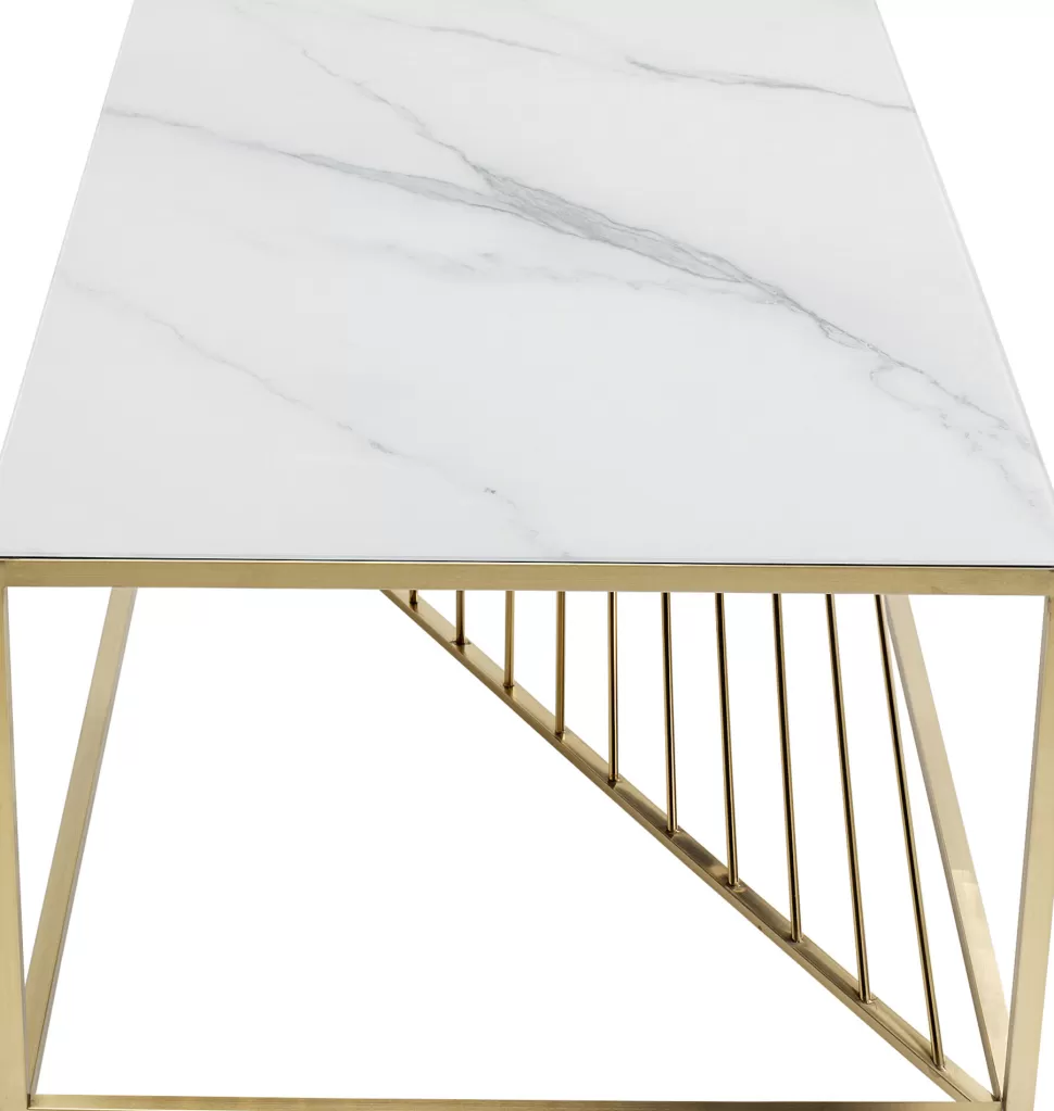 Stoliki Kawowe-KARE Design Stolik Kawowy Art Marble 140x70 Cm Blat Szklany