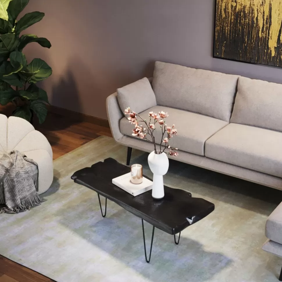 Stoliki Kawowe-KARE Design Stolik Kawowy Aspen 100x40 Cm Czarny