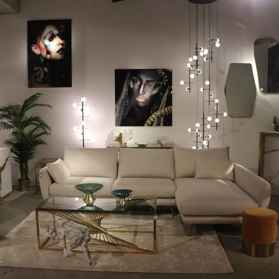 Stoliki Kawowe-KARE Design Stolik Kawowy Laser 120x60 Cm Złoty