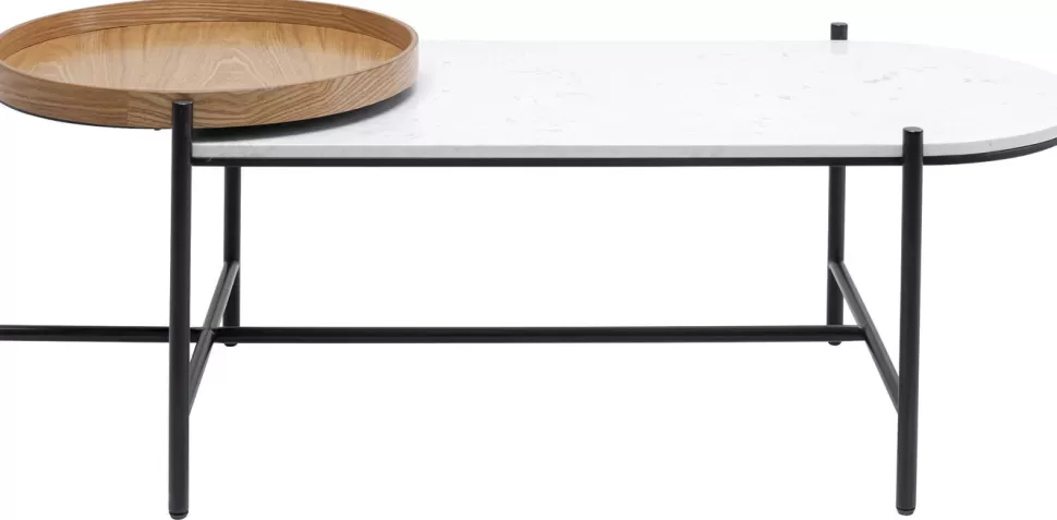 Stoliki Kawowe-KARE Design Stolik Kawowy Layered 128x55 Cm - Blat Marmur