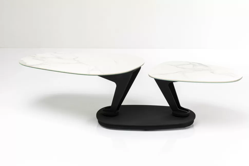 Stoliki Kawowe-KARE Design Stolik Kawowy Obrotowy Franklin 150x58 Cm Blaty Szklane