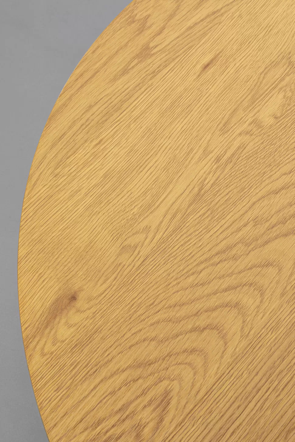 Stoliki Kawowe-KARE Design Stolik Kawowy Okrągły Naturalny Blat MDF Ø80 Cm Podstawa Biała Stalowa