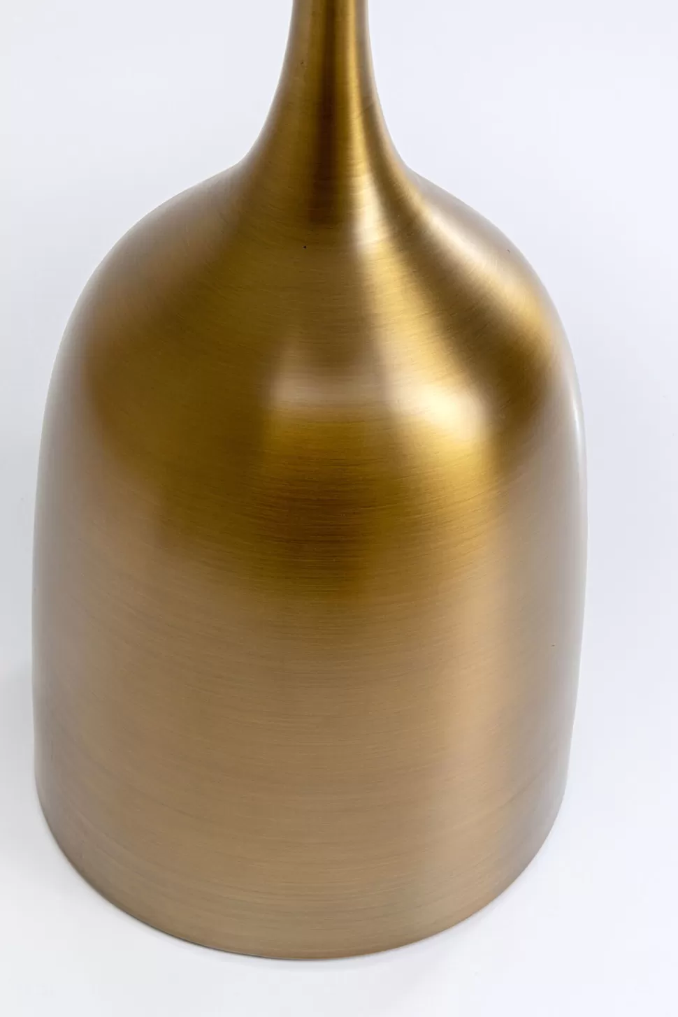 Stoliki Kawowe-KARE Design Stolik Pomocniczy Blat Biały Ceramiczny Podstawa Stalowa Złota Ø45 Cm