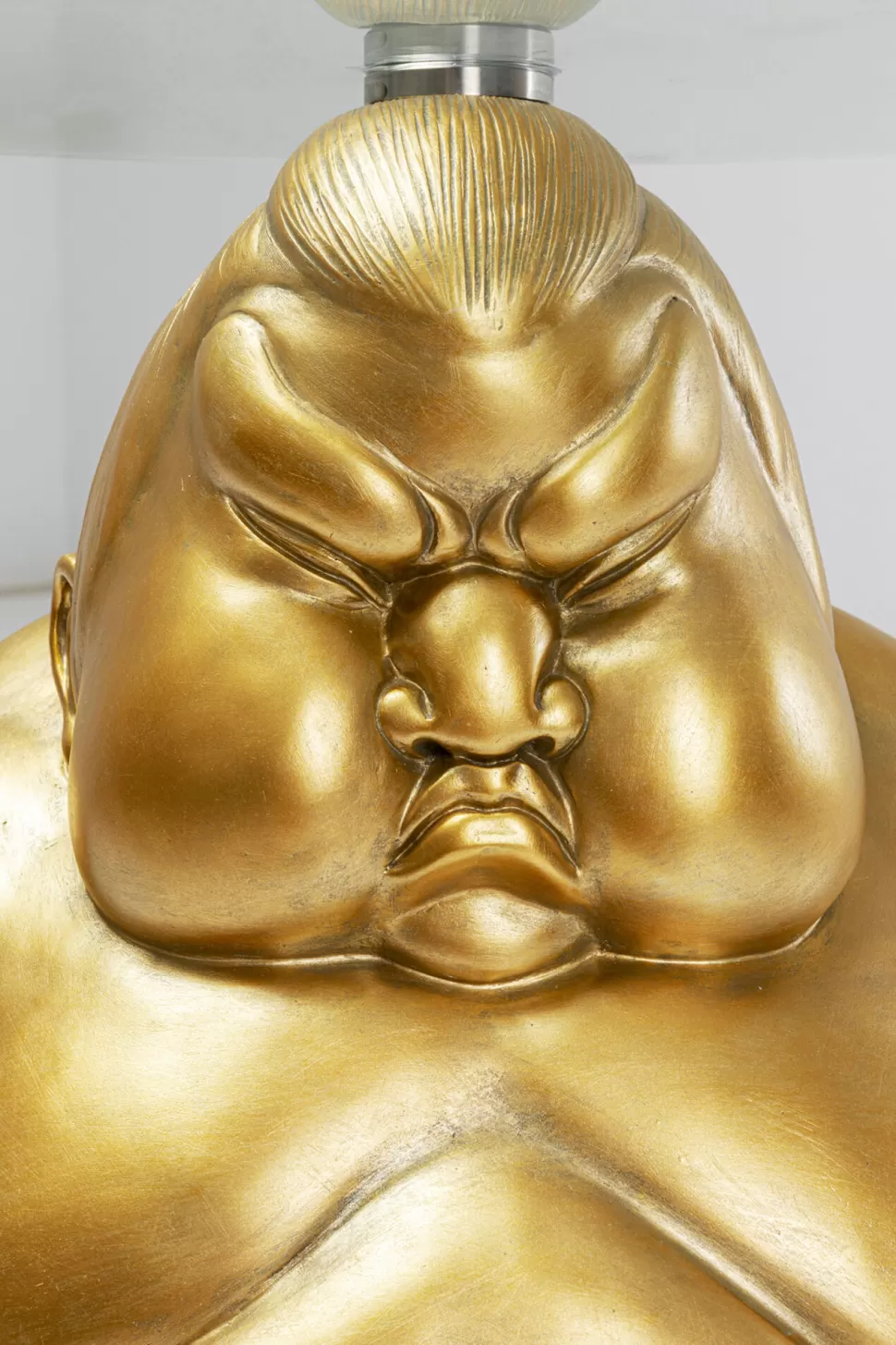 Stoliki Kawowe-KARE Design Stolik Pomocniczy Blat Szkło Hartowane Podstawa Złota Zawodnik Sumo Ø54 Cm
