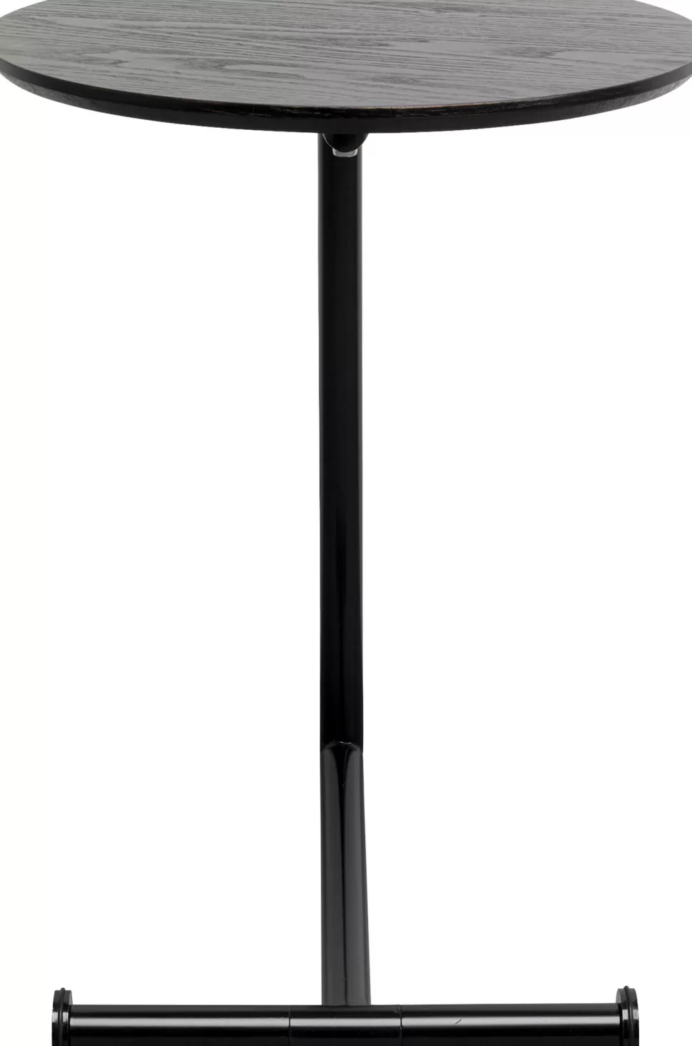 Stoliki Kawowe-KARE Design Stolik Pomocniczy Minimalistyczny Czarny Z Okrągłym Blatem Ø46 Cm