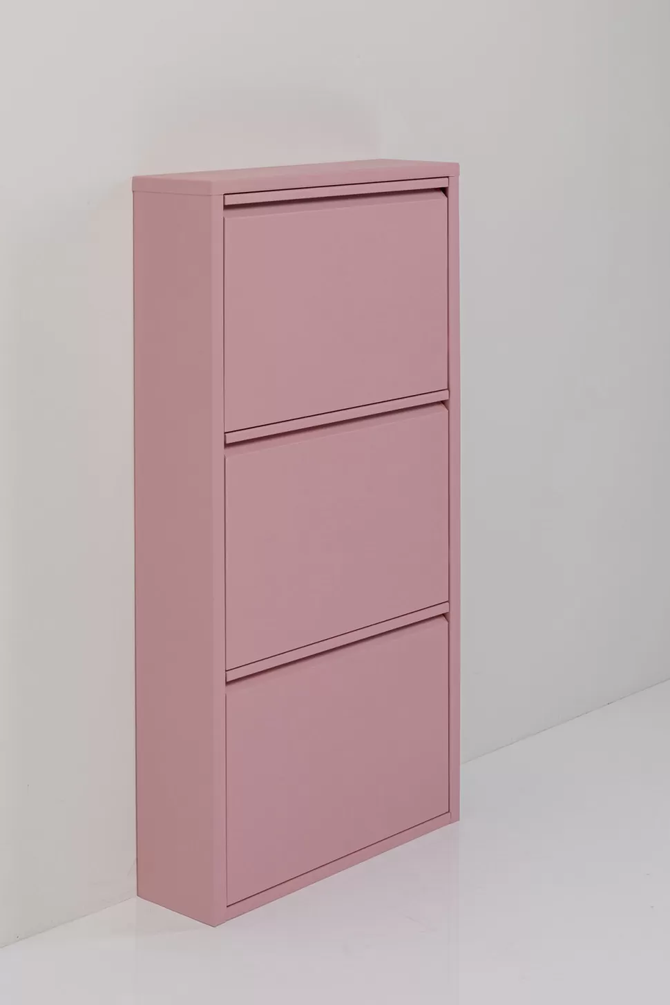Szafki Na Buty-KARE Design Szafka Na Buty Stalowa Różowa 3 Przegródki 50x104 Cm