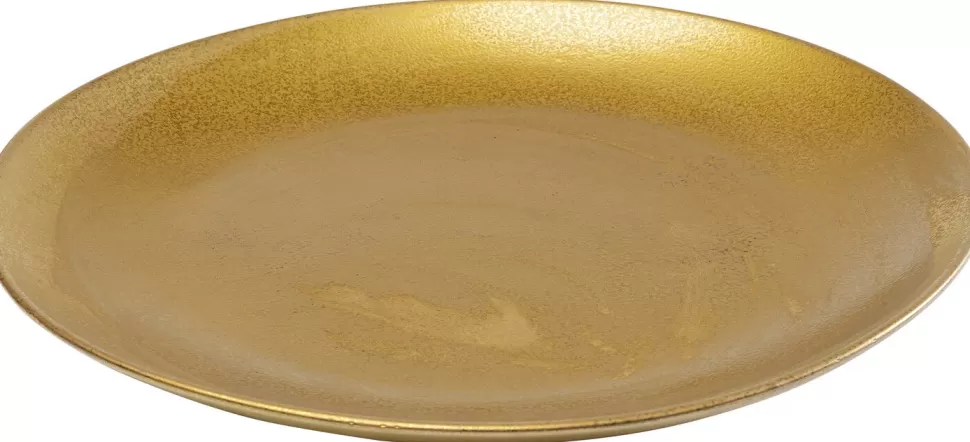 Zastawa Stołowa | Talerze-KARE Design Talerz Obiadowy Z Porcelany Złoty Ø26 Cm