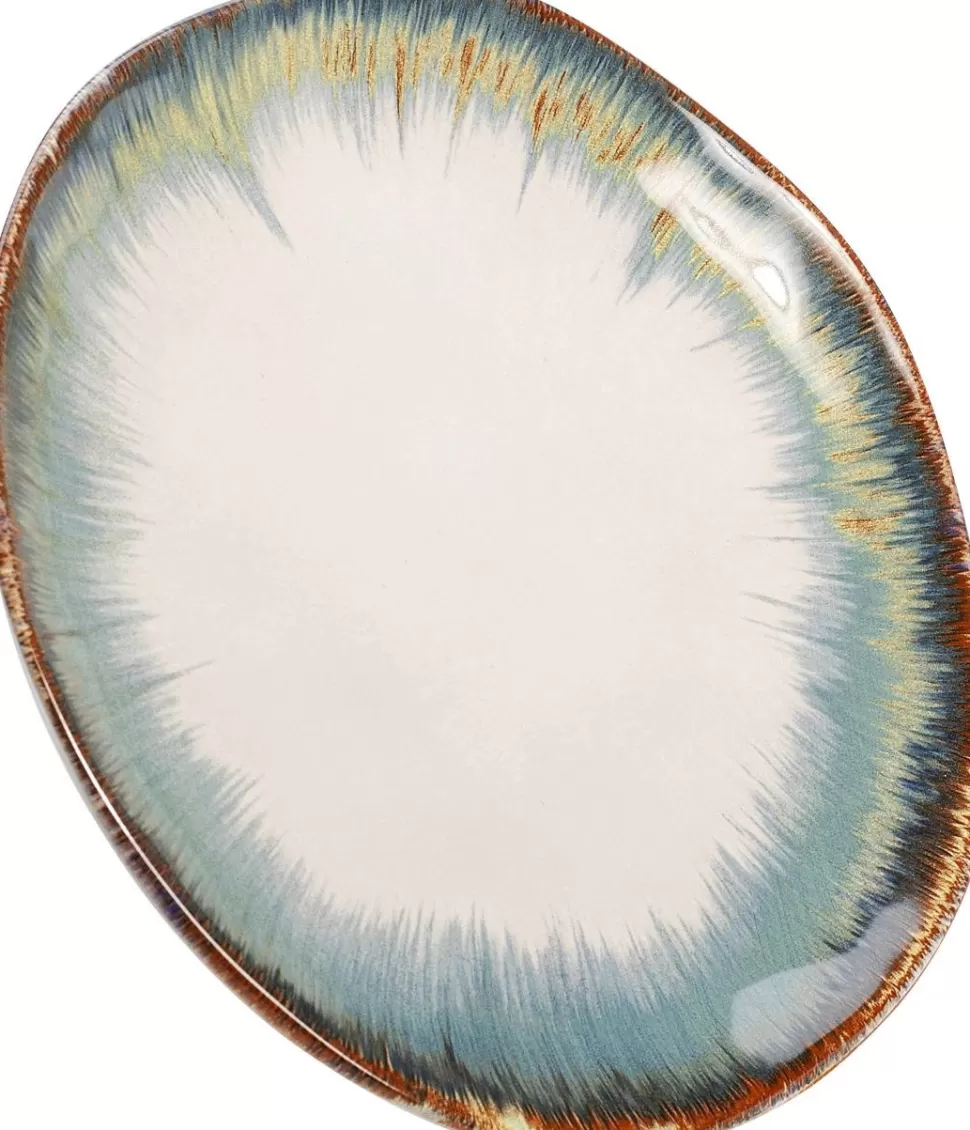 Zastawa Stołowa | Talerze-KARE Design Talerz Organic ∅20 Cm Biało-niebieski