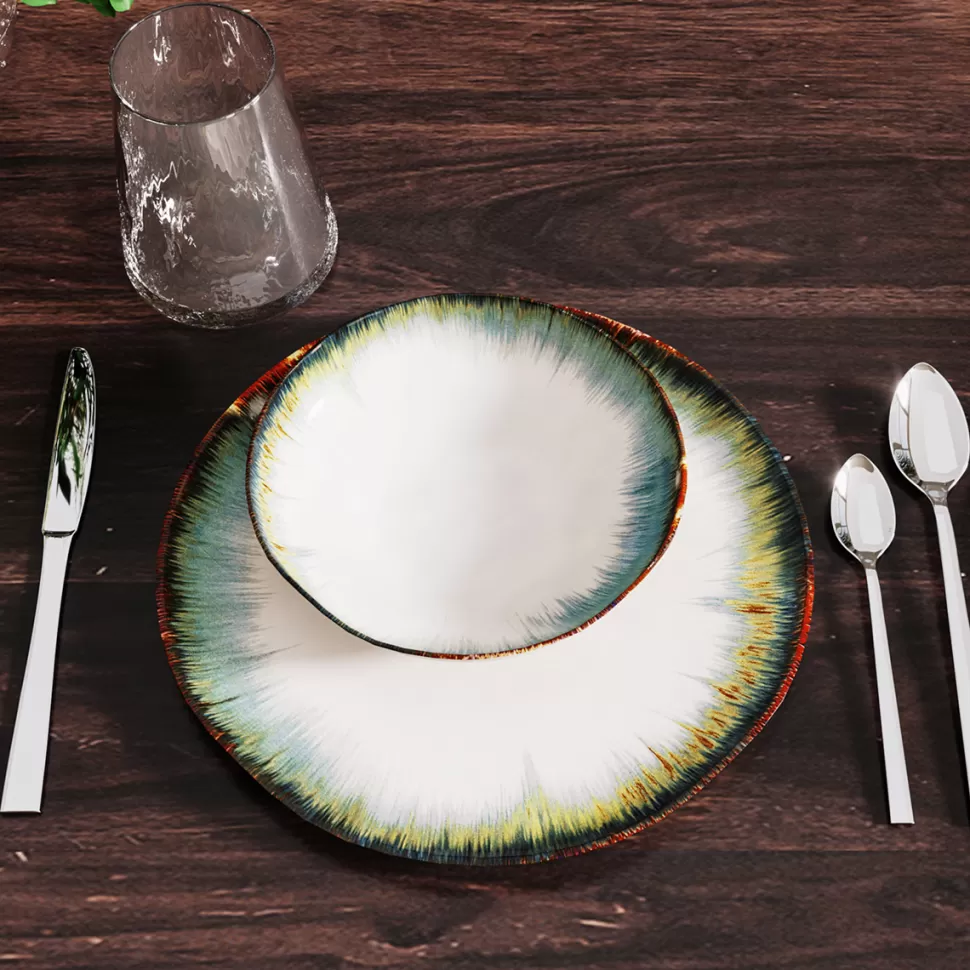 Zastawa Stołowa | Talerze-KARE Design Talerz Organic ∅26 Cm Biało-niebieski