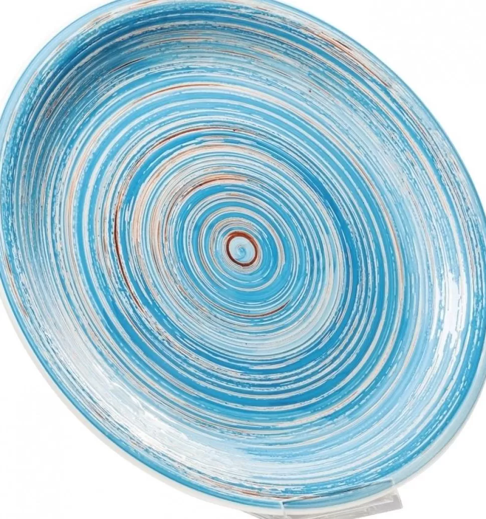 Zastawa Stołowa | Talerze-KARE Design Talerz Swirl Ø27 Cm Niebieski