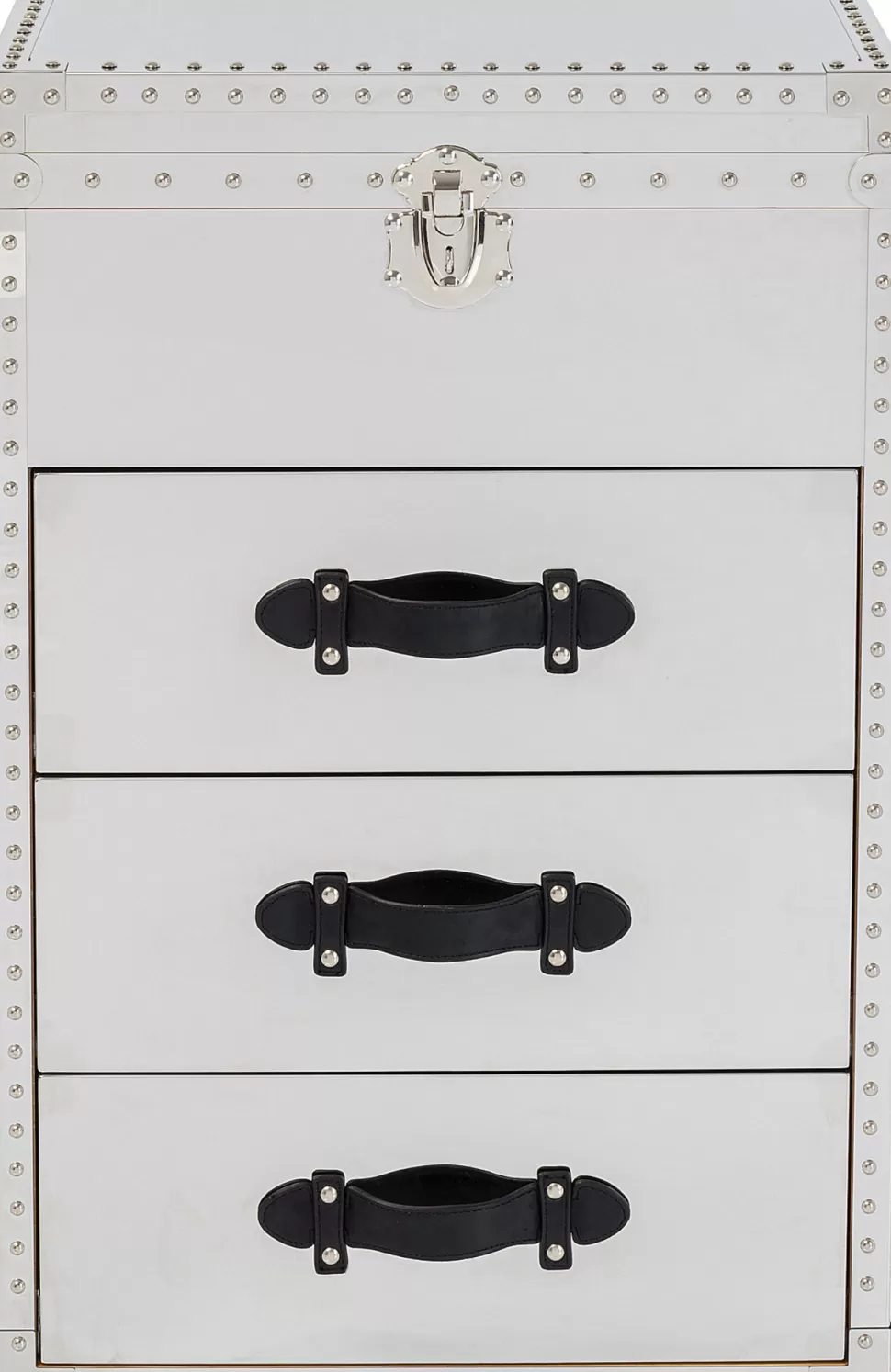 Konsole I Toaletki-KARE Design Toaletka Z Lustrem I Szufladami Glamour Stal Nierdzewna 65x100 Cm