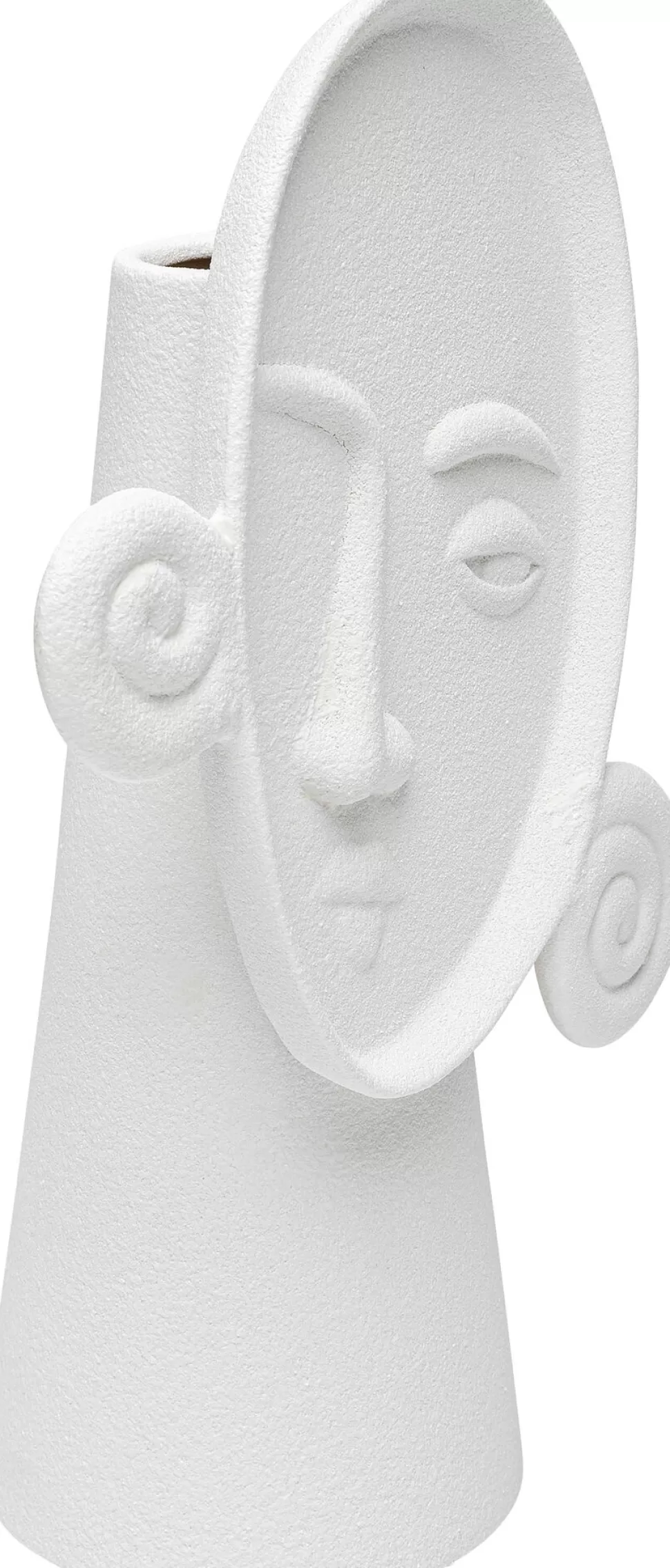Wazony-KARE Design Wazon Biały Ceramiczny Twarz 17x29 Cm