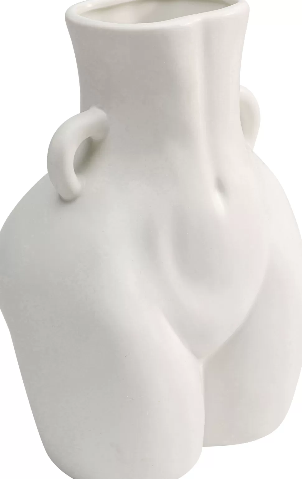 Wazony-KARE Design Wazon Biały Z Motywem Ludzkiego Ciała Ceramiczny 16x22 Cm