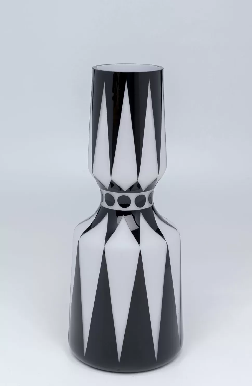 Wazony-KARE Design Wazon Brillar Ø18x44 Cm Czarno-biały