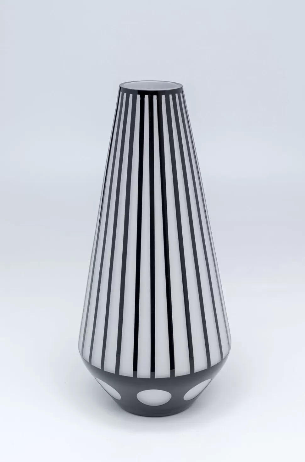 Wazony-KARE Design Wazon Brillar Cylinder Ø22x44 Cm Czarno-biały