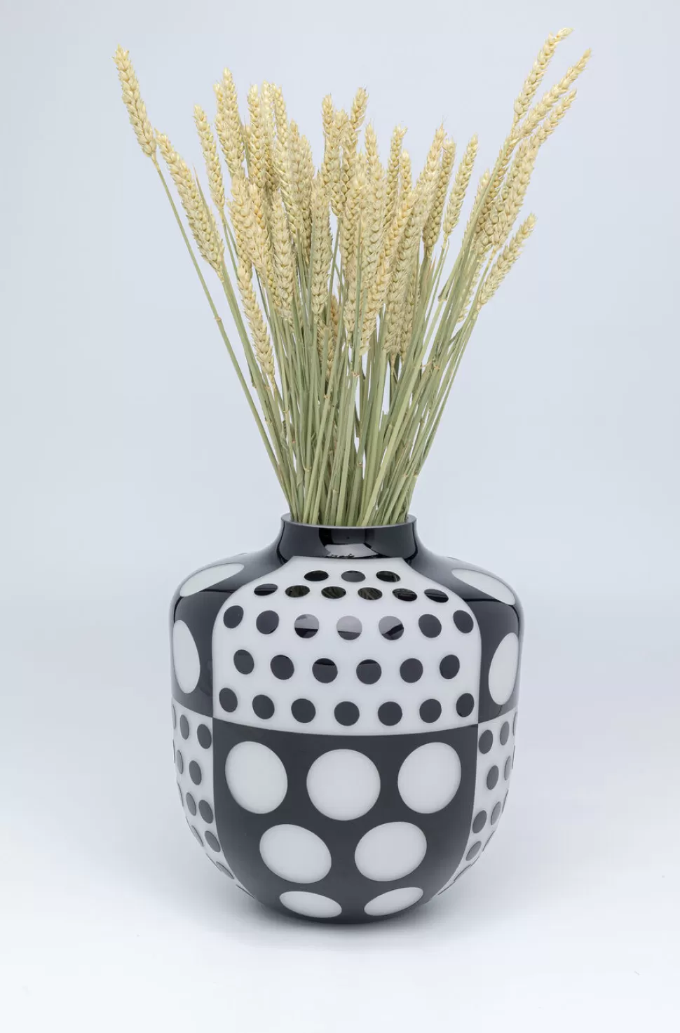 Wazony-KARE Design Wazon Brillar Round Ø26x31 Cm Czarno-biały