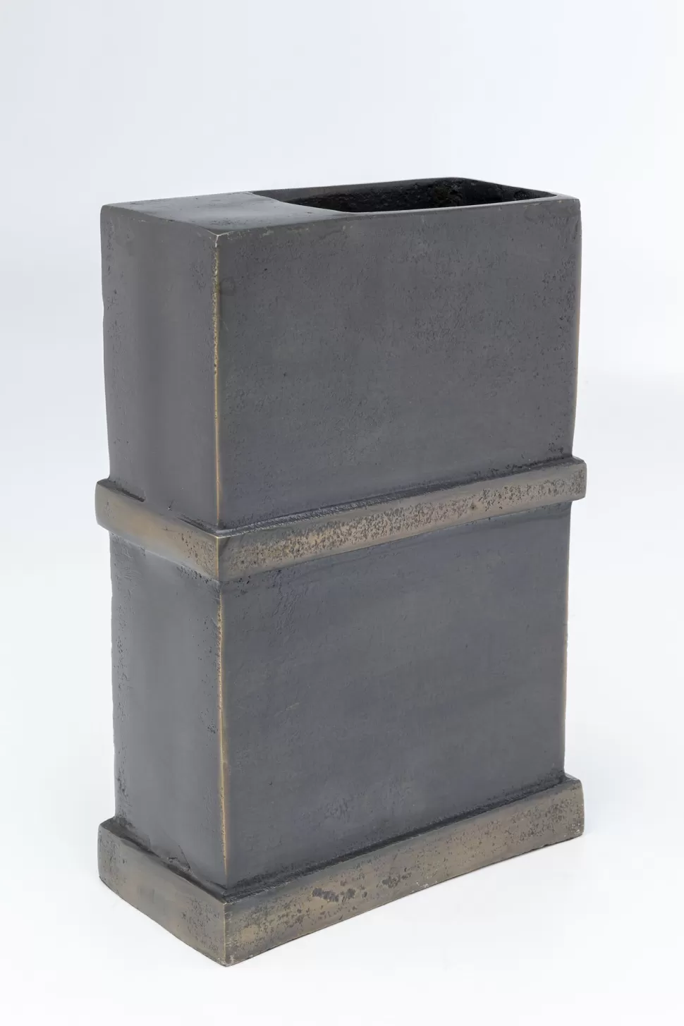 Wazony-KARE Design Wazon Paro 17x26 Cm Aluminium Ciemnobrązowy