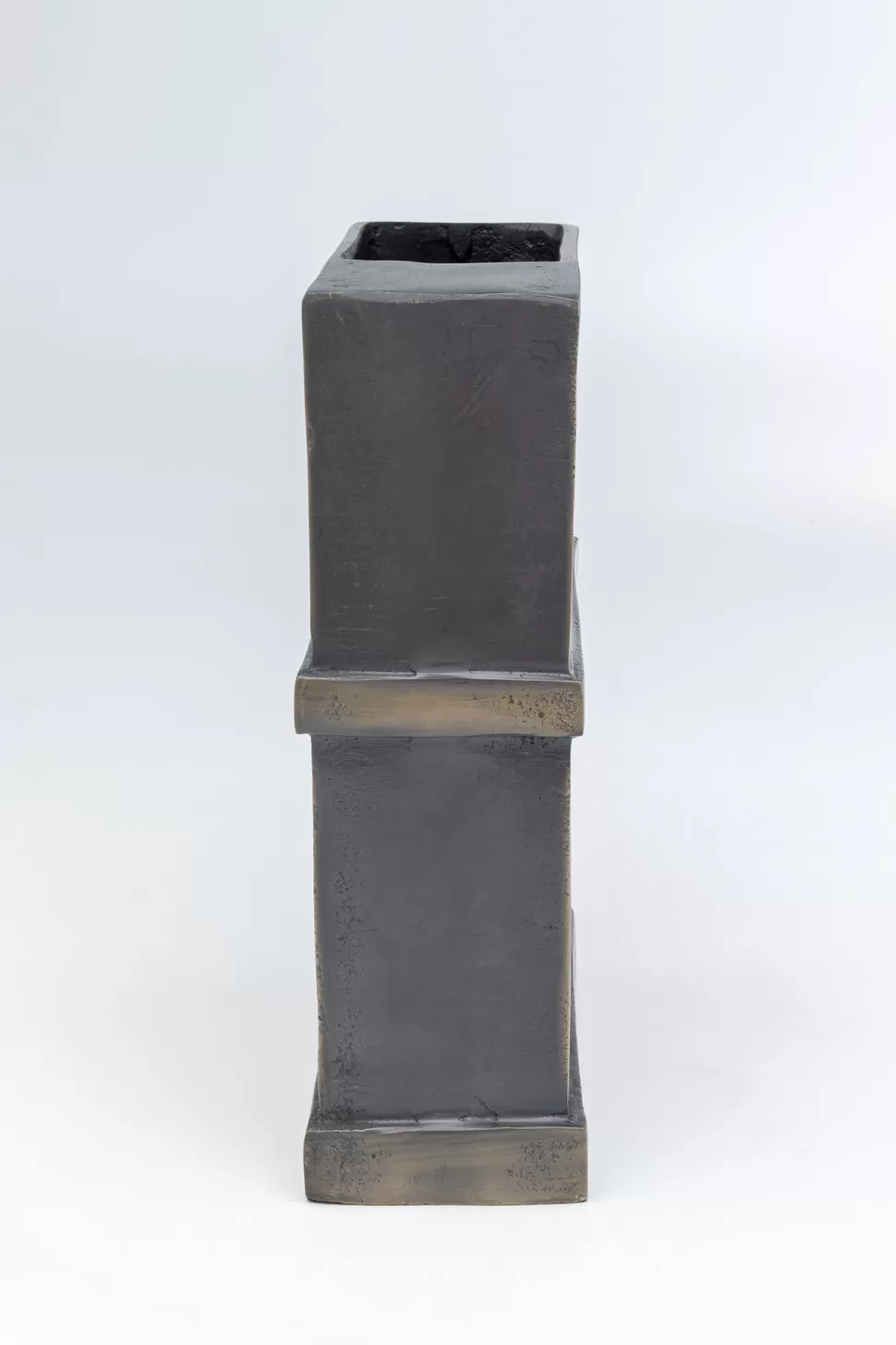 Wazony-KARE Design Wazon Paro 17x26 Cm Aluminium Ciemnobrązowy