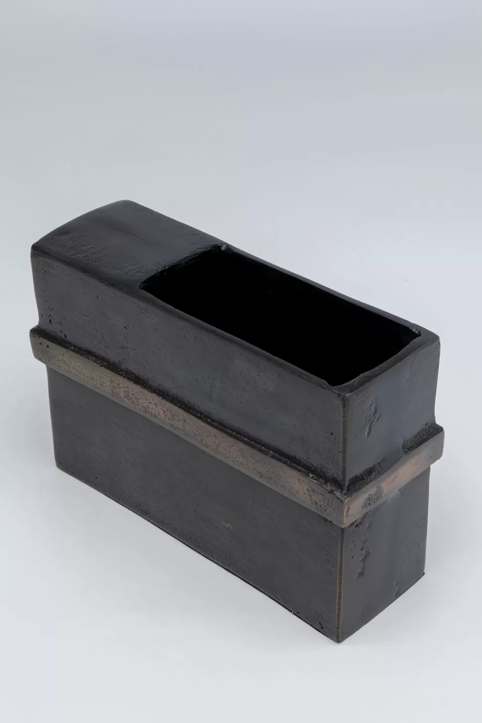 Wazony-KARE Design Wazon Paro 25x16 Cm Aluminium Ciemnobrązowy
