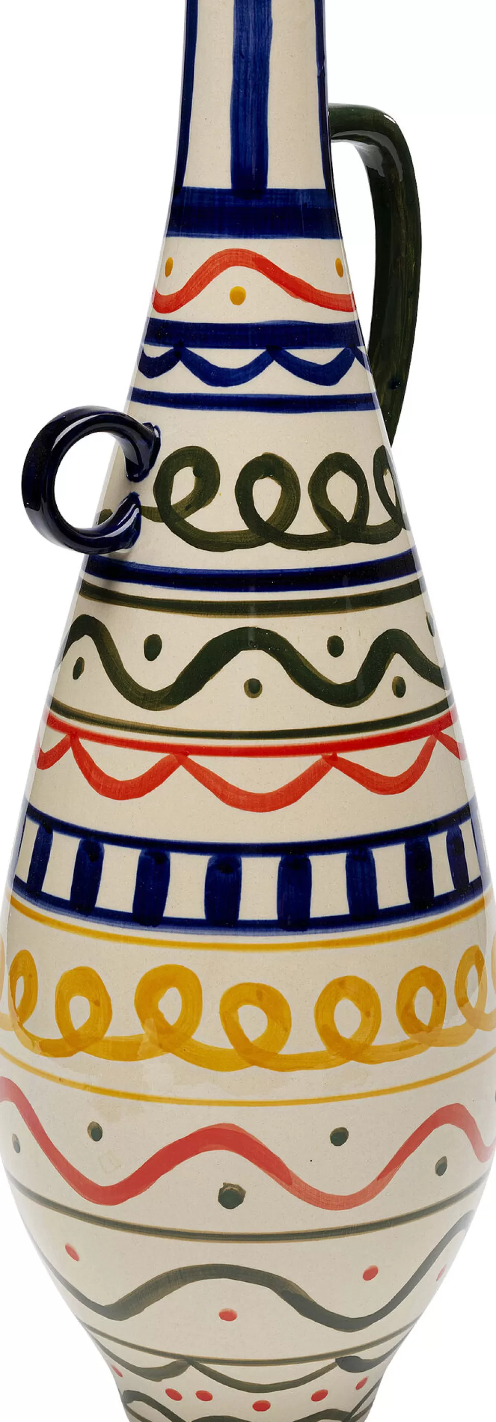 Wazony-KARE Design Wazon Z Ceramiki Boho Kolorowe Wzory Ø17x48 Cm