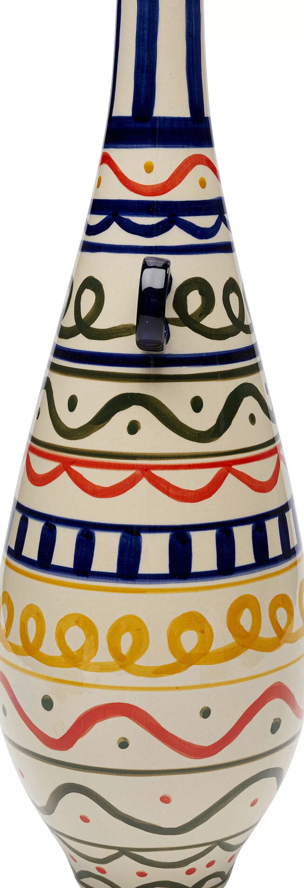 Wazony-KARE Design Wazon Z Ceramiki Boho Kolorowe Wzory Ø17x48 Cm