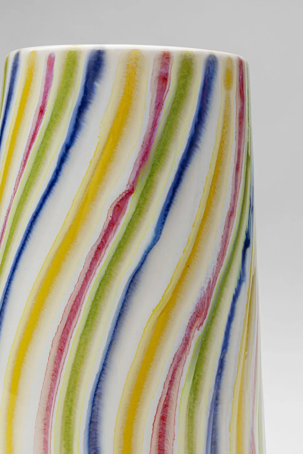 Wazony-KARE Design Wazon Z Kamionki Kolorowe Wzory Ręczne Wykonanie Ø17x32 Cm