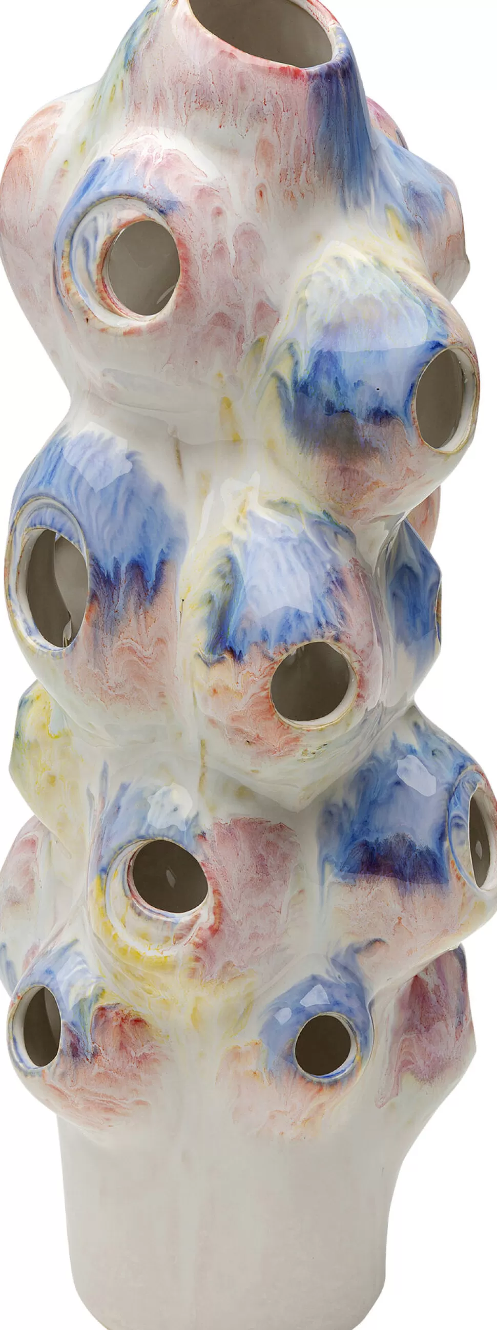 Wazony-KARE Design Wazon Z Kamionki Kolorowy Ręczne Wykonanie 15x39 Cm