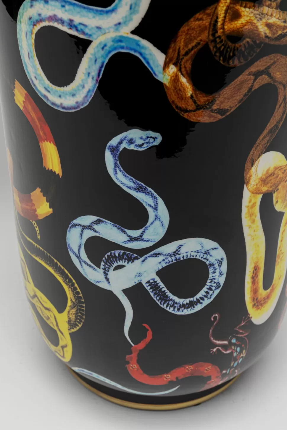 Wazony-KARE Design Wazon Z Porcelany Motyw Węży Ø19x40 Cm