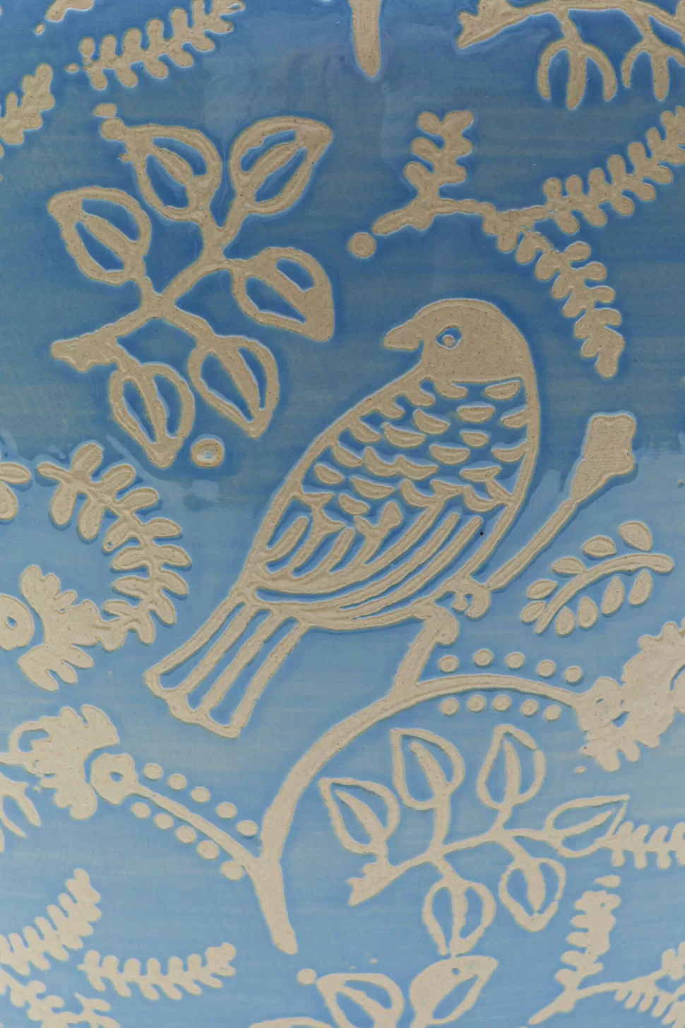 Wazony-KARE Design Wazon Z Porcelany Niebieski Ręcznie Malowany Ø30x33 Cm