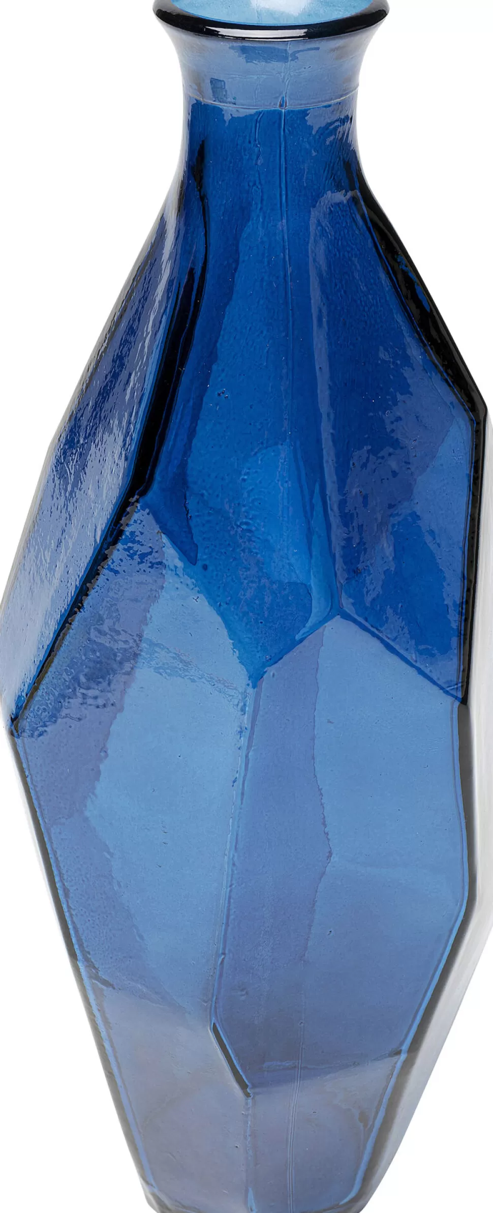 Wazony-KARE Design Wazon Ze Szkła Z Recyklingu Niebieski 13x31 Cm