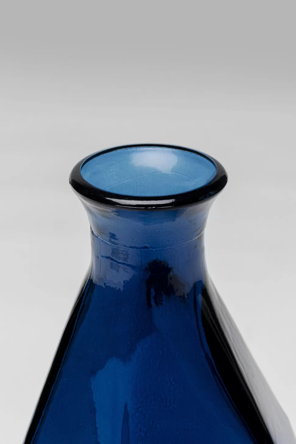 Wazony-KARE Design Wazon Ze Szkła Z Recyklingu Niebieski 13x31 Cm