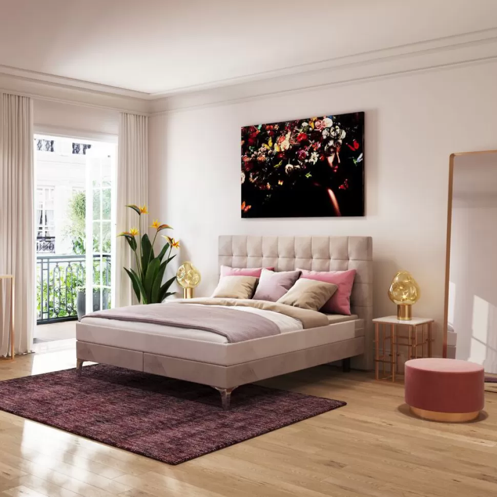 Łóżka-KARE Design Wezgłowie Benito Star 160x110 Cm Kremowe