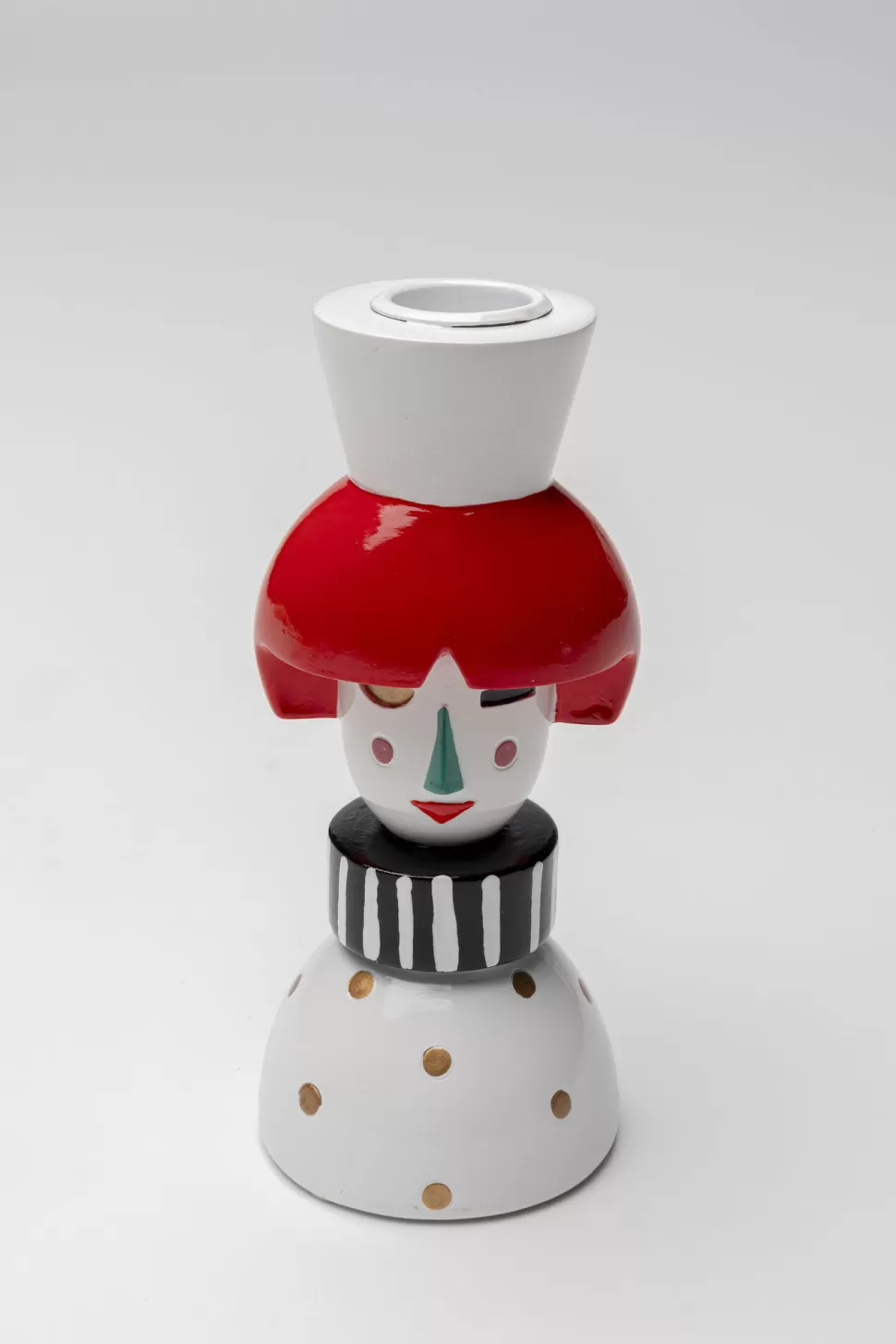 Świeczniki-KARE Design Świecznik Kolorowy Dama Na świecę Stożkową 16 Cm