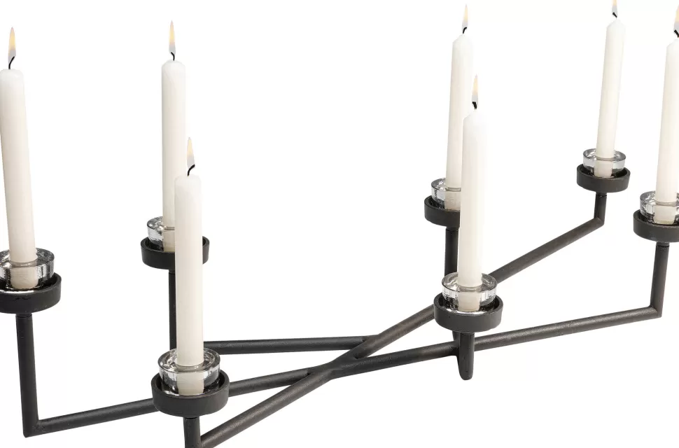 Świeczniki-KARE Design Świecznik Many Arms 86x28 Cm Aluminium