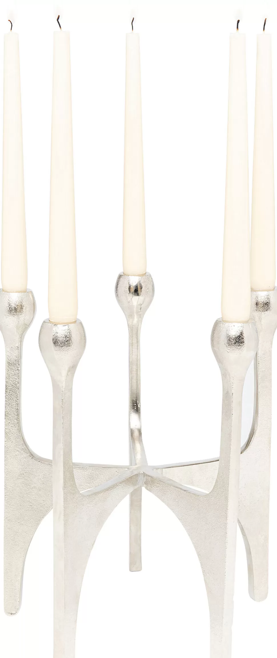 Świeczniki-KARE Design Świecznik Na 5 świec Aluminium Srebrne 26x31 Cm