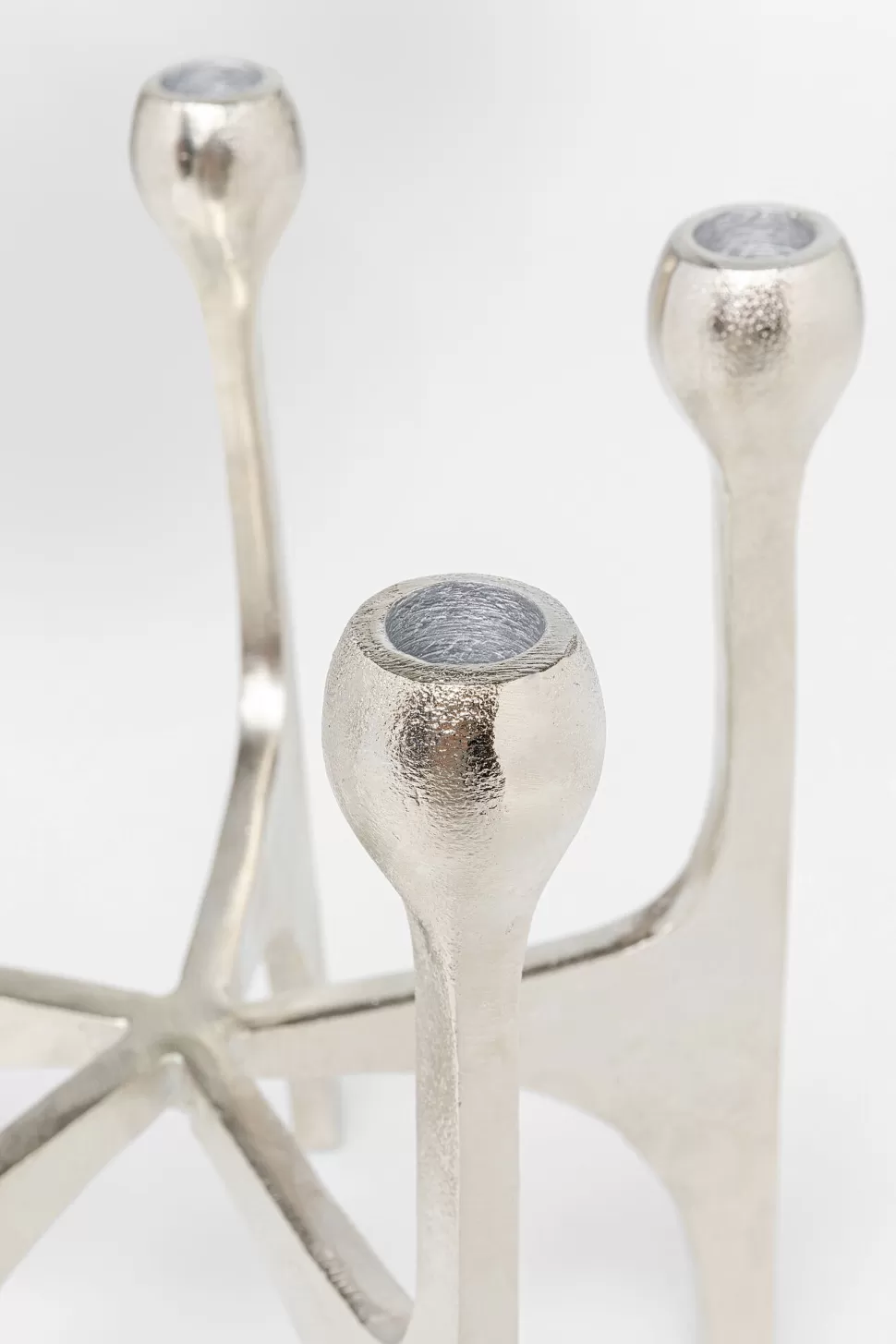Świeczniki-KARE Design Świecznik Na 5 świec Aluminium Srebrne 26x31 Cm