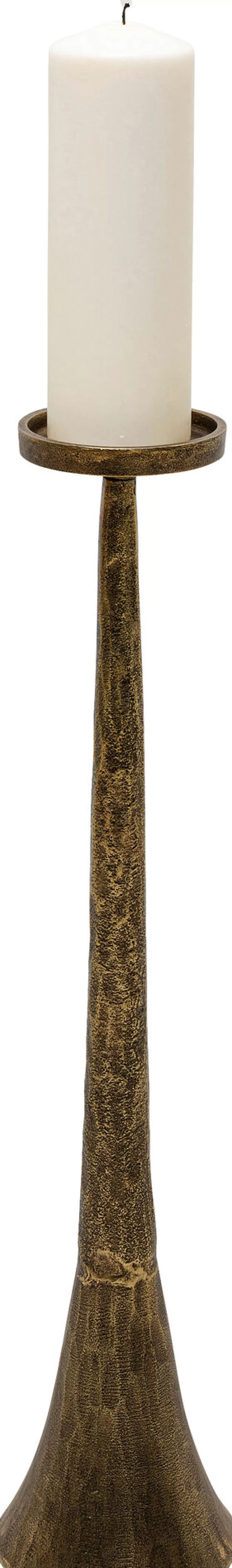 Świeczniki-KARE Design Świecznik Wysoki Tower Ø13x62 Cm Złoty Antyczny