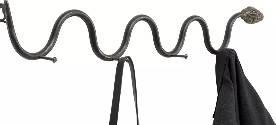 Wieszaki Ścienne-KARE Design Wieszak ścienny Snake 73x11 Cm Czarny