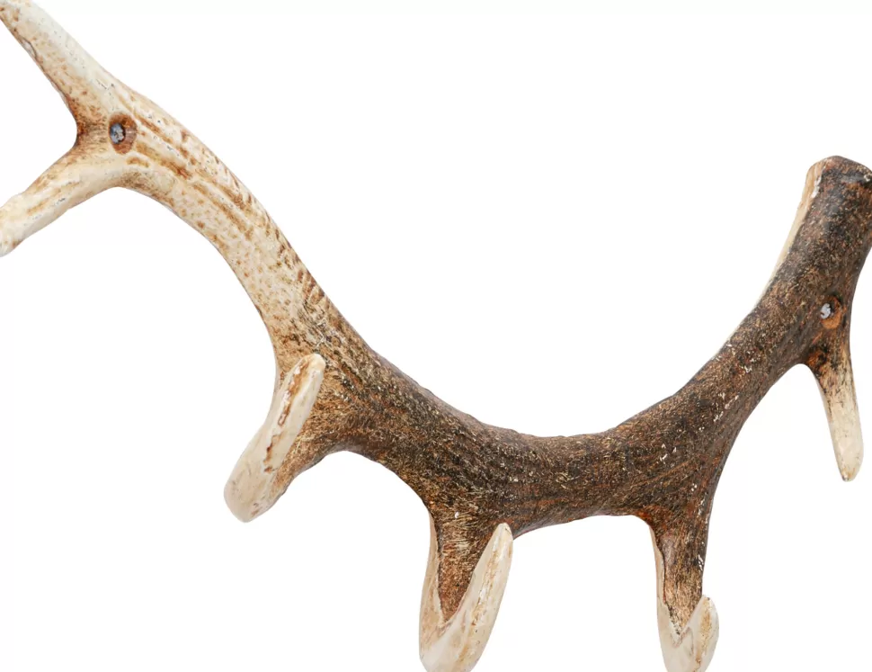 Wieszaki Ścienne-KARE Design Wieszak ścienny Stalowy Naturalny Poroże 35 Cm