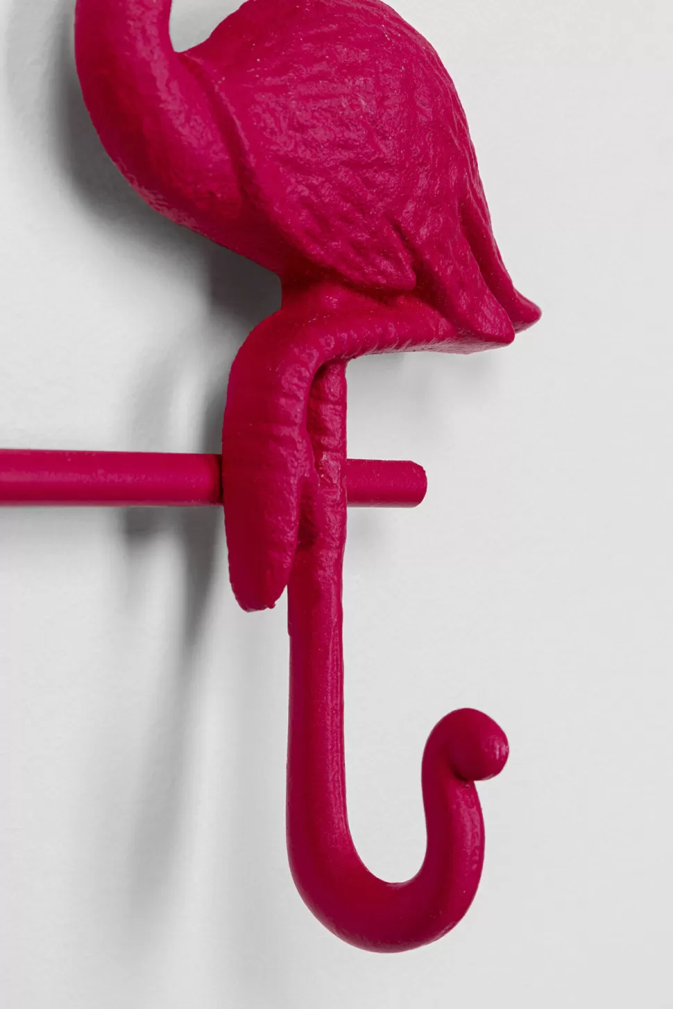 Wieszaki Ścienne-KARE Design Wieszak ścienny Stalowy Z 5 Haczykami Różowy Flamingi 68 Cm