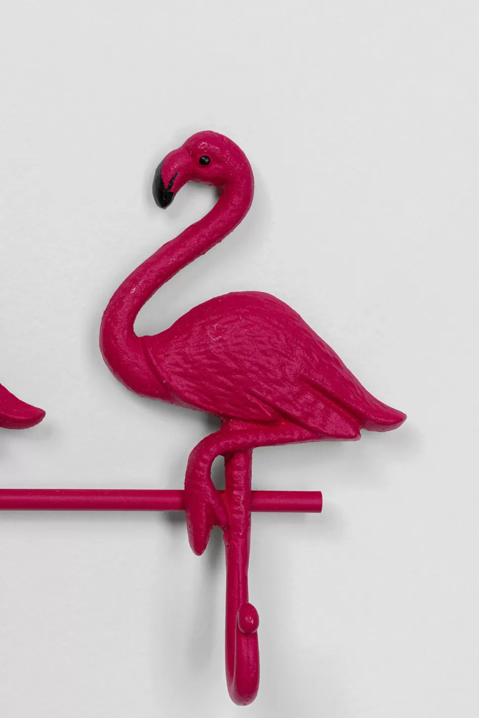 Wieszaki Ścienne-KARE Design Wieszak ścienny Stalowy Z 5 Haczykami Różowy Flamingi 68 Cm